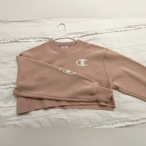 Champion cropped crew neck pink